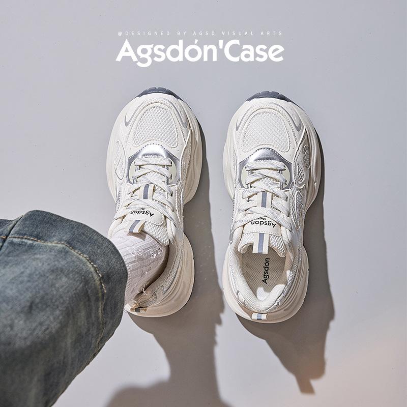 Augusteng Platform Dad Shoes New Autumn Feet Small Platform Sports Soft Sole Light Casual Shoes