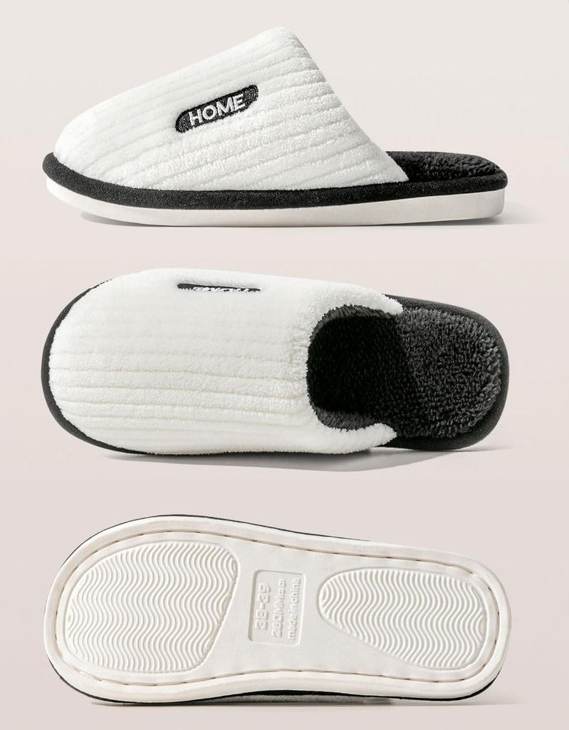 Set of 4 House Slippers for and Room Slippers for Rooms and Cute [TSYMQCR] Nordic-style Guests, Women's Men's, Fluffy, Washable, Stylish, Warm,