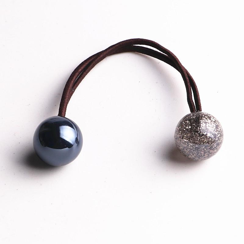 2PCS New Cute Ball Solid Contrast Princess Headwear Kids Elastic Hair Bands Children Hair Ropes Girls Accessories Baby Headdress