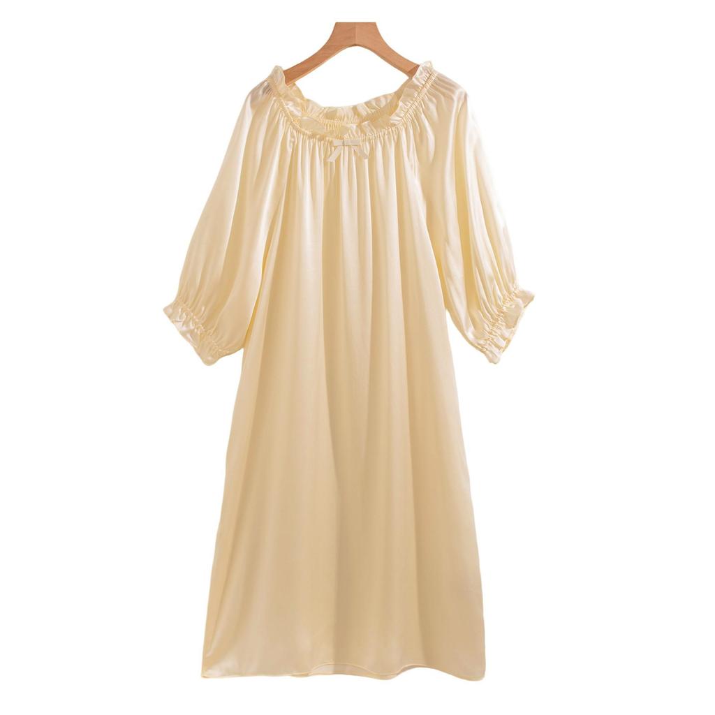 2025 Women's Silk Spaghetti Strap Robe & Nightgown - Elegant Bridal Homewear