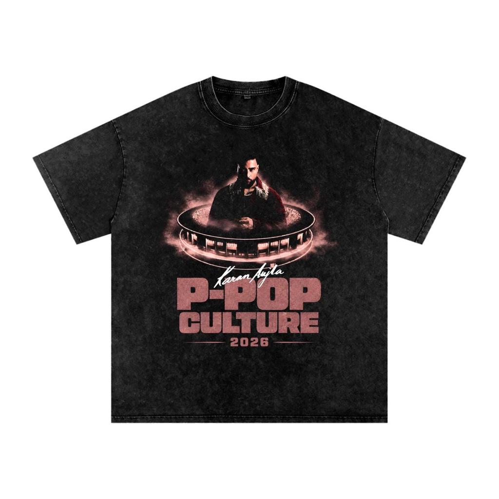 KARAN AUJLA P-POP Kultur | Säurewaschung T-Shirt