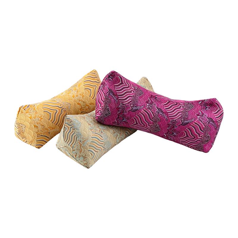 Yun Jin Silk Blend Mugwort Scented Cervical Pillow with Removable Washable Cover