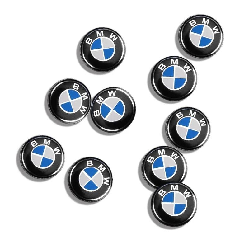 2/5/10Pcs 11/14mm Car Key Sticker Logo 3D Metal Emblem Car Accessories for BMW E46 E90 E60 F10 F30 F20 E39 E36 E70 F25 F15 E53 E92 E87 G30