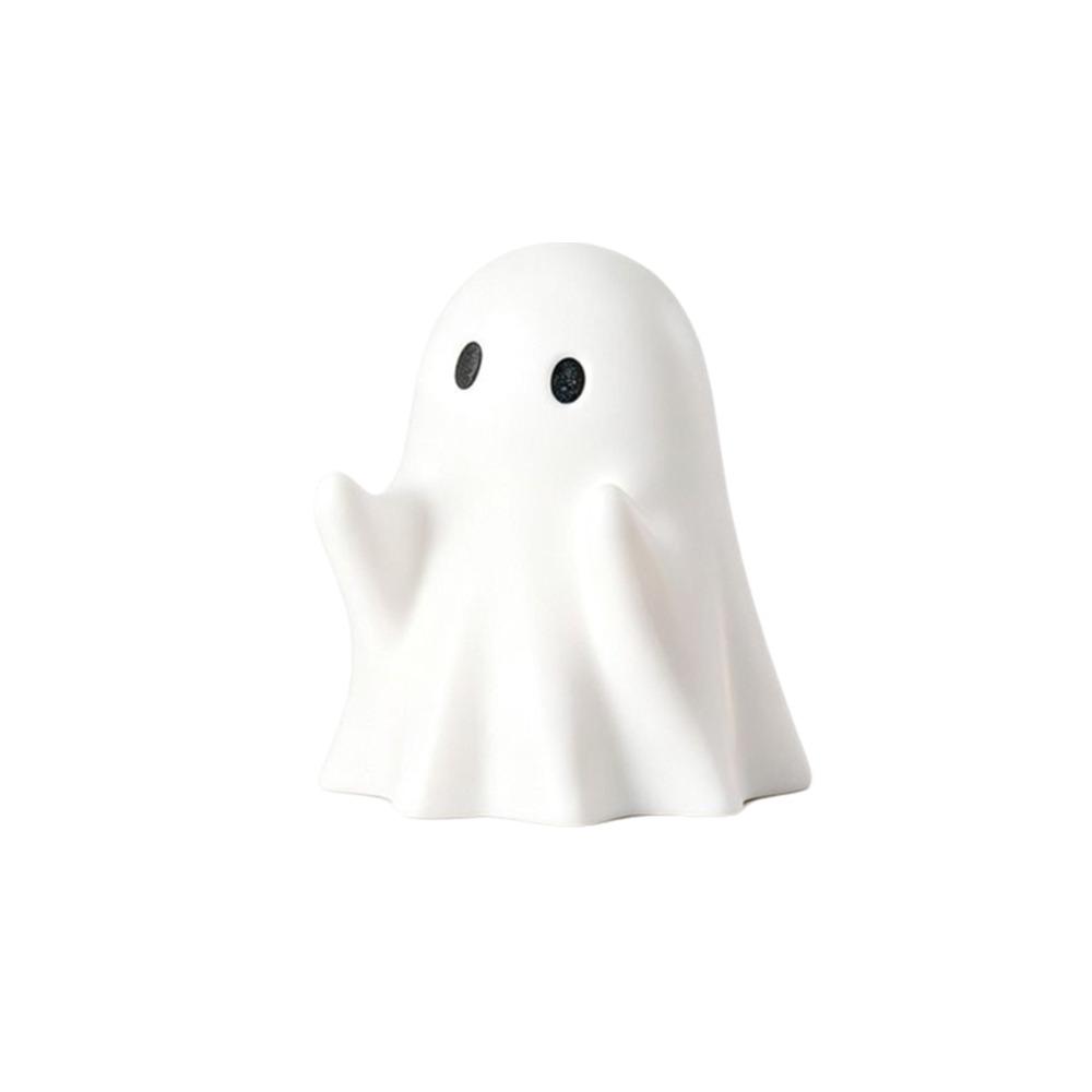 Smiling Faces Ghost Figurines Flocked Texture Ghost Pen Holder Mini Ornament  Desktop Decoration