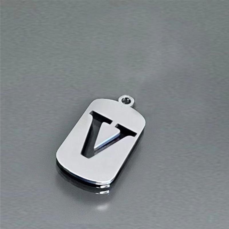 

26 Letters English Titanium Steel Necklace Men S And Women S Versatile Sweater Sweater Chain Simple Fashion Collarbone Chain