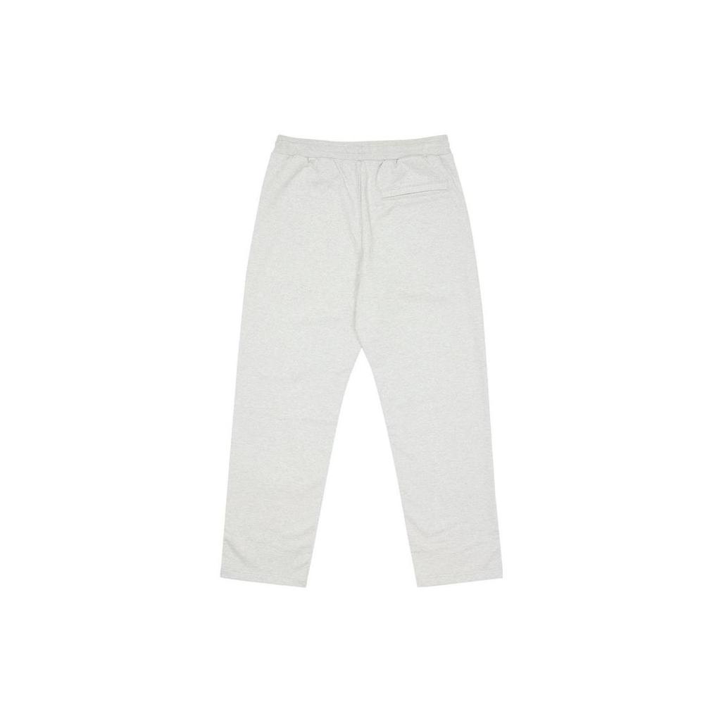 Palace FW22 Dress Sweat Pants Grey Marl Solid Color Elastic Waist Straight Leg Casual Pants Men Bottoms White P23JG107