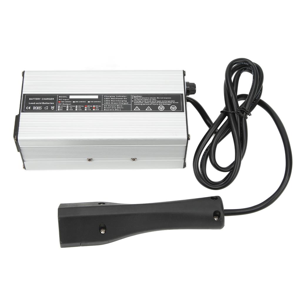 48V 6A Golf Cart Battery Charger Smart Charging RVX Plug Battery Protection Charger Replacement for E‑Z‑GO