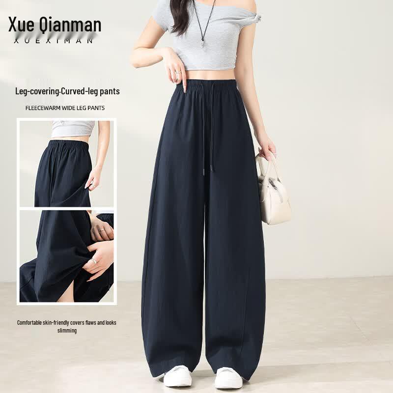 Women s Tencel Cotton High-Waisted Wide-Leg Pants XXL