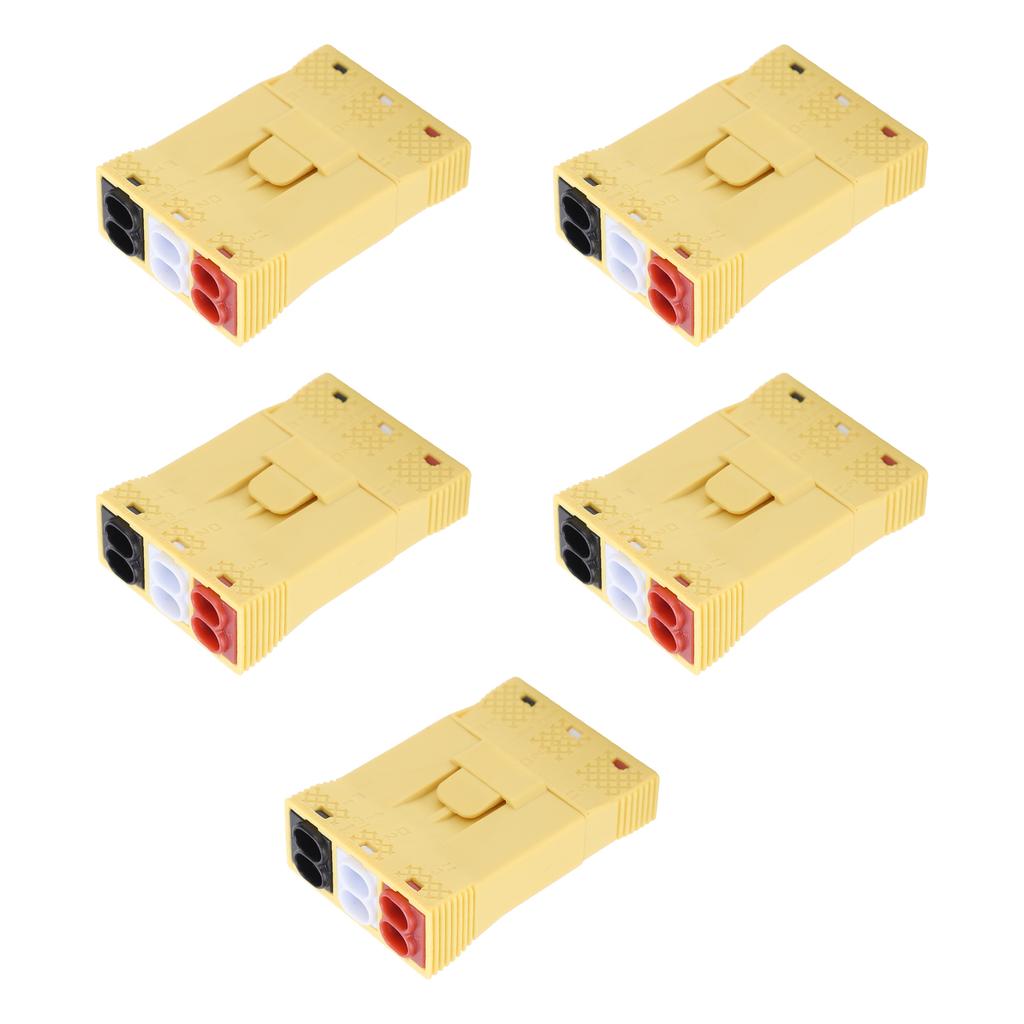 5Pcs Wire Quick Connector 3 In 6 Out OJ636 Yellow Male Female Plugin  for Light