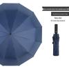 Extra-Large Automatic Black Men's Sunshade & Rain Umbrella - Sturdy, Foldable, Customizable with Thickened Design
