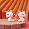 Mini Fortune Cat Figurines Realistic Cat Micro Landscape Ornament Lucky Cat Car Ornaments  Gift