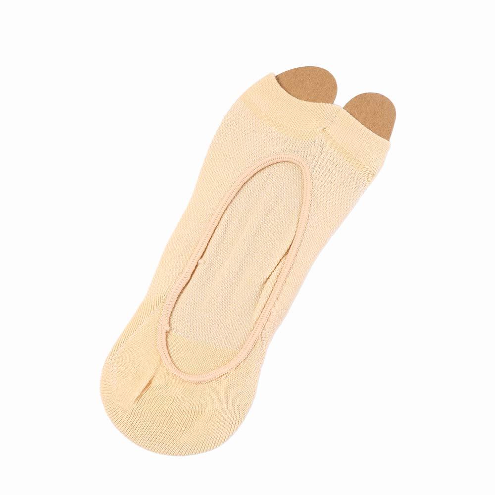 

Comfortable Thin Candy Color Yoga Split Toe Socks Simple Mesh Women Toe Socks Cotton Hosiery Two-finger Socks Fish Mouth Socks M телесный