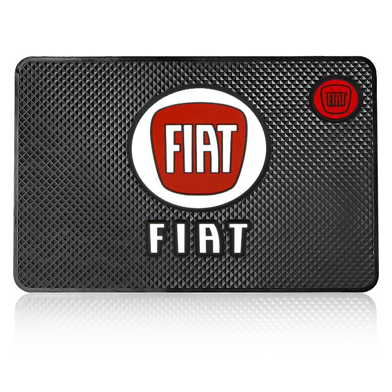 Car Emblem Anti Slip Pad Phone Holder Non-Slip Mat Car Stlying for FIAT Abbas Abarth 500 Panda Bravo Punto Tipo Linea Ducato Freemont