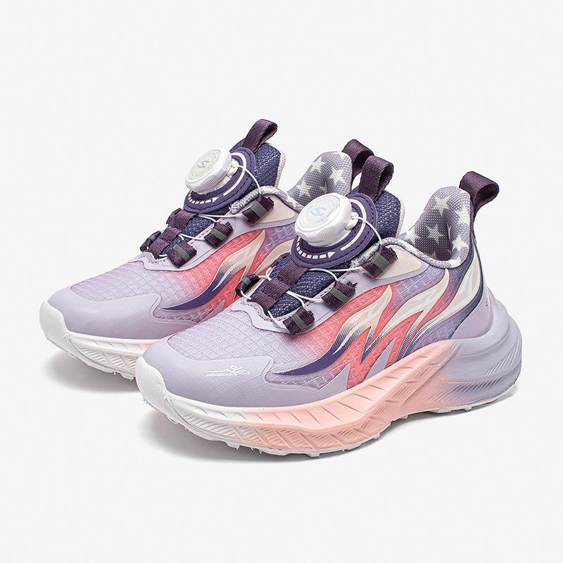 Girls Breathable Mesh Running Shoes Rotary Buckle Lightweight Sneakers Casual Sports Shoes For School Campus Spring Autumn Kids