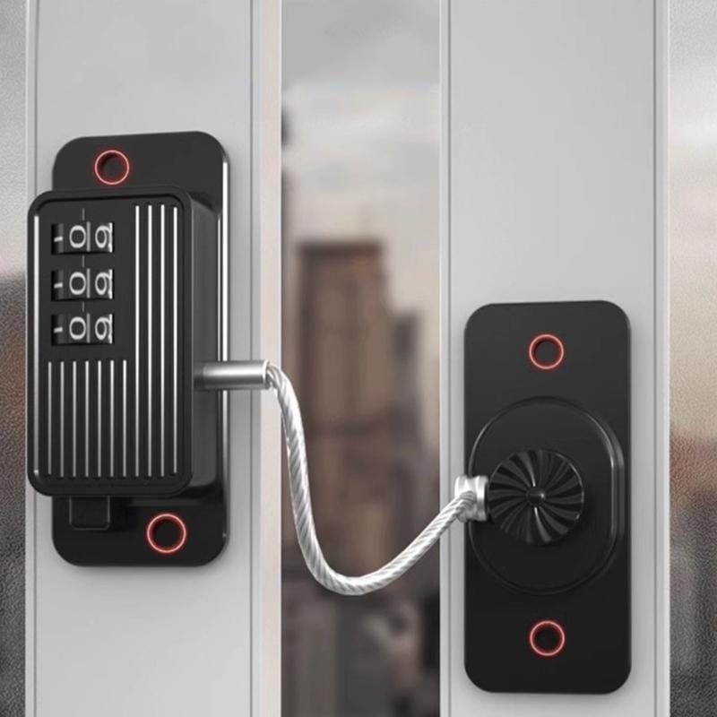 Home Window Lock Refrigerator Fridge Freezer Door Lock with 3 Digit Code Child Protections Password Lock Enduring