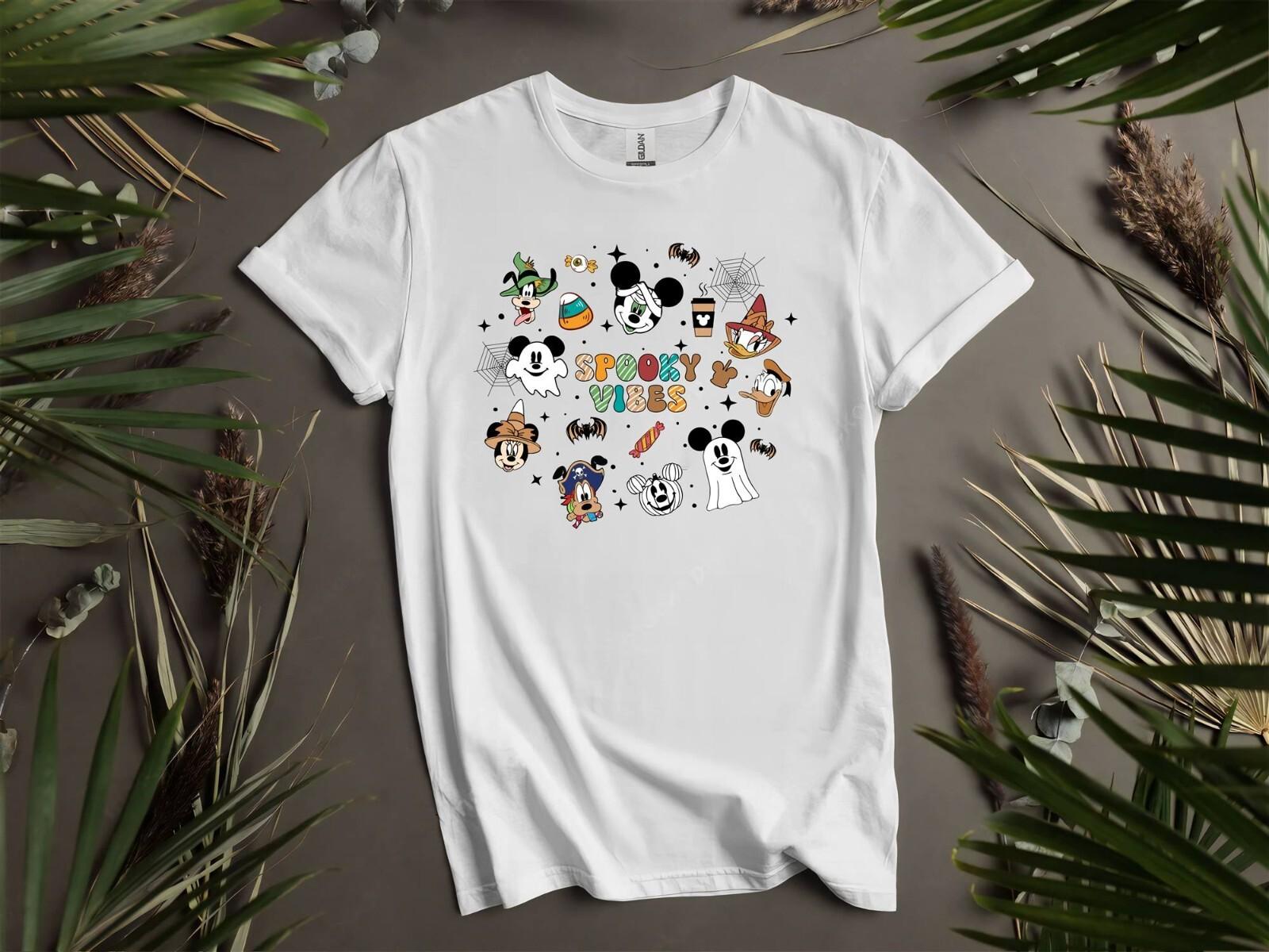 Жуткие vibes Микки и его друзья Футболка T shirt Мужская Женская Унисекс Tshirt I166 XXXXL