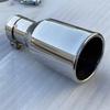 Stainless Steel Single The Flat Edge Universal Muffler Tail Throat Car Modification Exhaust Pipe Ajax 2022 2023 H7 Androidauto