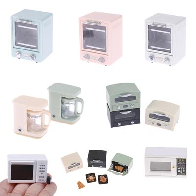 1:12 Dollhouse Miniature Household Electric Appliances Simulation Microwave Biscuit Oven Model Diy Accessories Scenes Ornament