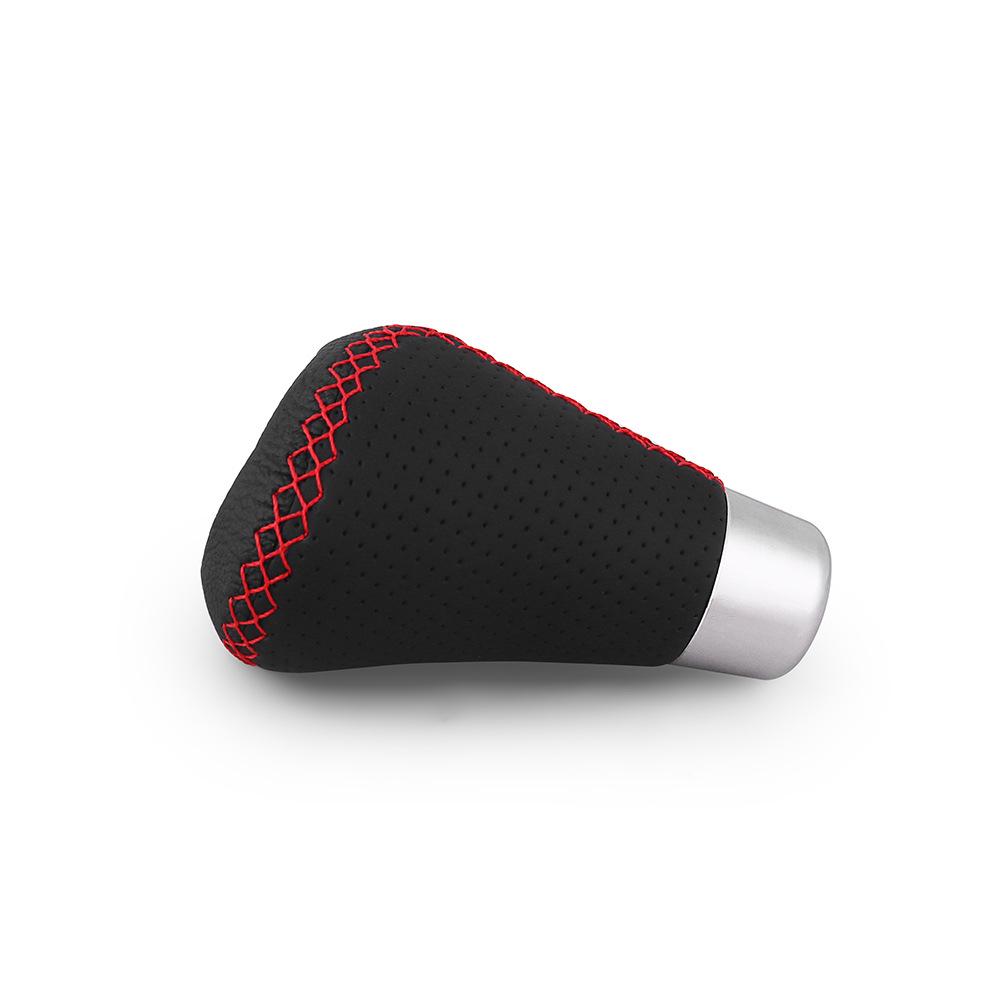 Universal Leather 5-Speed Gear Shift Knob - Fits Most Car Models