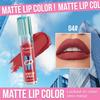 MLSMILE Non-stick Cup Waterproof Lip Glaze Small Blue Bottle Liquid Lipstick 6 Colors Moisturizing and Moisturizing Fine Glitter Lip Gloss