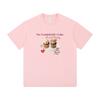 Korean Style Summer Cake Print Girlish Creamy Short Sleeve T-Shirt - Loose Round Neck Couple Outfit