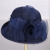 Summer New Mesh Flower Pot Hat Women's Retro Side Upturned Eaves Outdoor Fashion Versatile Sunshade Sunscreen Hat