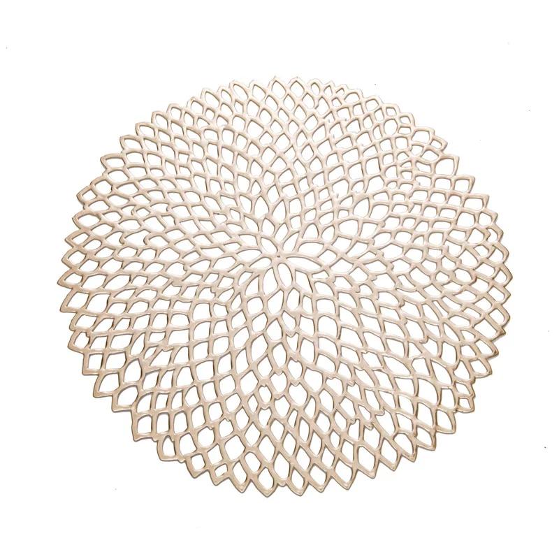 New Placemat for Dining Table Mat Soft PVC Round Placemat Hot Resistant Mats Coffee Cup Table Coaster Home Desktop Decoration
