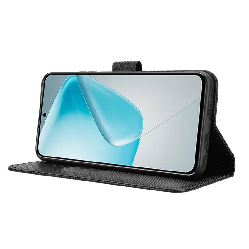 Compatible with Infinix Hot 50 Pro+ 4G: Flip Card Slot Leather Case with Diamond Texture