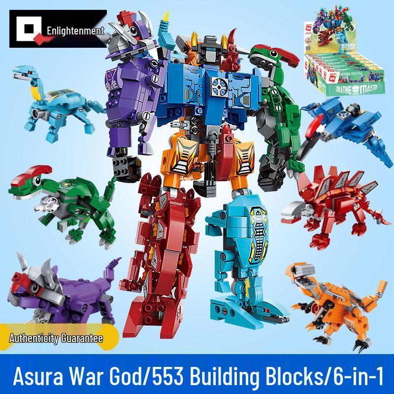 Enlightenment 1414: Shura War God Dinosaur-to-Robot Transforming Toy for Kids