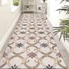Light Luxury Style Long Carpet Household Absorbent Non-slip Floor Mat Dirt Resistant Geometric Floor Mat Decoration