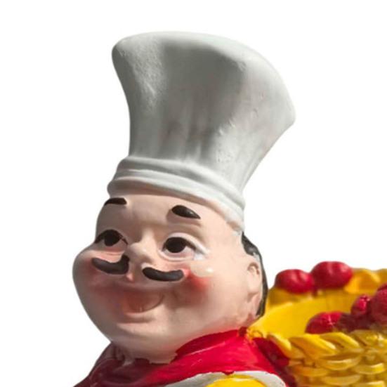 Fat Chef Resin Figurine Toothpick Holder Resin Chef Statue Sculpture Home Cafe Restaurant Kitchen