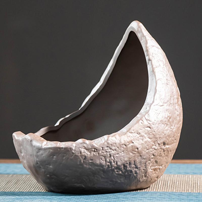 

Китайский фиолетовый песочный горшок в форме полумесяца для бонсай, цветочное растение, суккулентный горшок, винтажный домашний декор для гостиной, украшение рабочего стола шоколадный