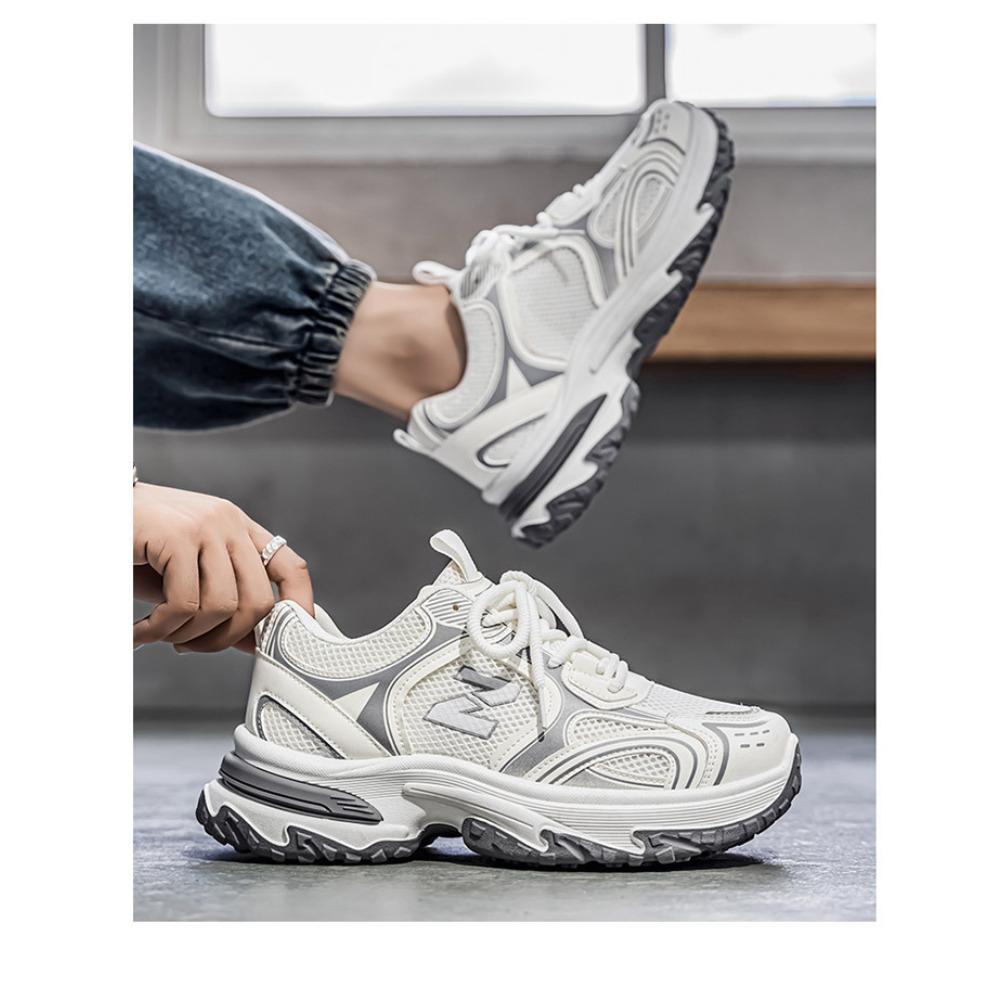 Casual Sports Shoes - Loose Sports Style Lace Up Low Top Shoes, for Outdoor Activities, Hiking, Skateboarding,Plus Size Fashionable Sports Shoes
