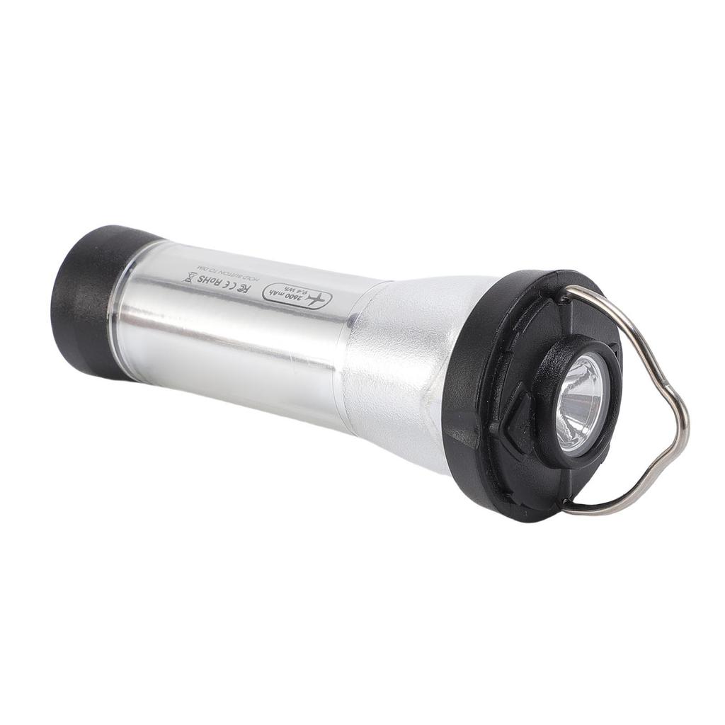 Camping Lantern Light Water Proof Miniature Lamp Flashlight for Outdoor Adventures Silver