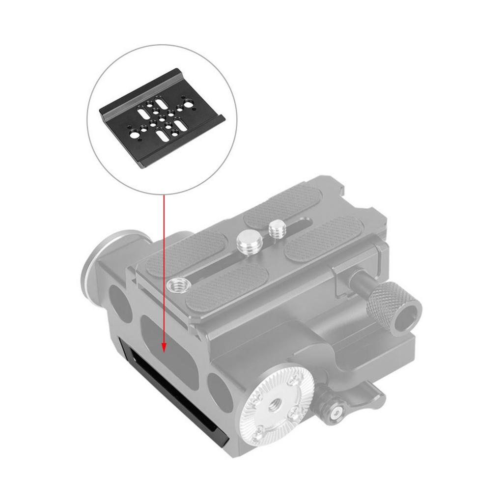 80MM Quick Release Tripod Baseplate with 1/4inch & 3/8inch Thread Aluminum Dovetail Bridge Plate Simple Installation