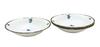 Use Showa Retro Romantic Tableware Series 24cm Oval Curry Pasta Plate Set [Commercial Set] & (fruit Blueberry) 3-piece