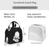Pochakko Insulated Lunch Bag with Clasp Bento Cooler Bag with Soft Cooler Bag Closure, Black, Box, Insulated, Zipper, Compact, Bag, Tote/Eco