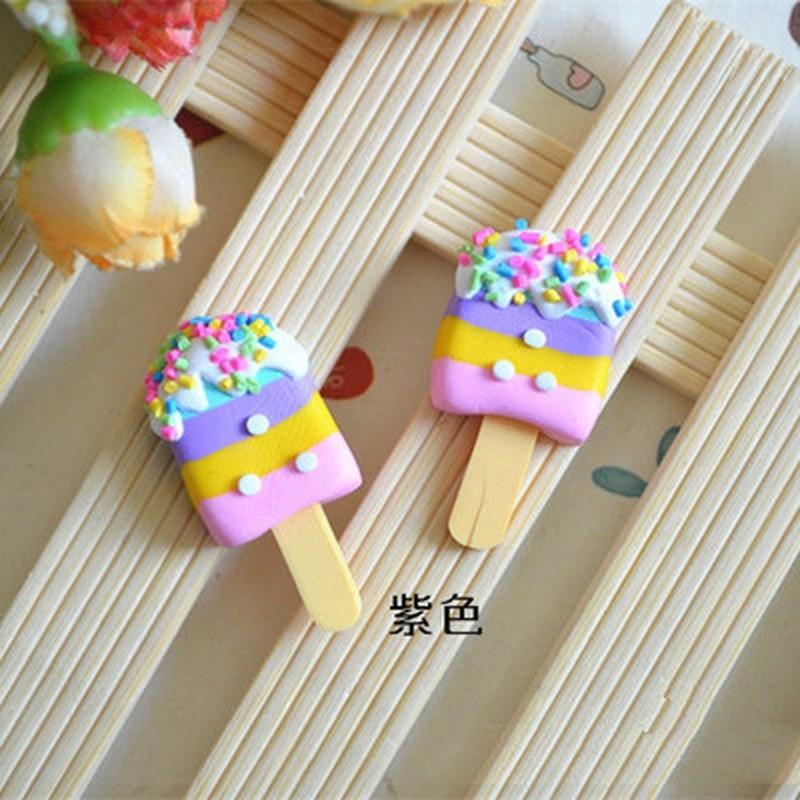 3 Colors Kawaii Spiral Ice Cream Polymer Clay For DIY Phone decor(Random)