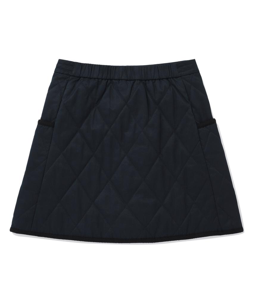 Covernat Woman Quilted Wrap Mini Skirt Dark Navy