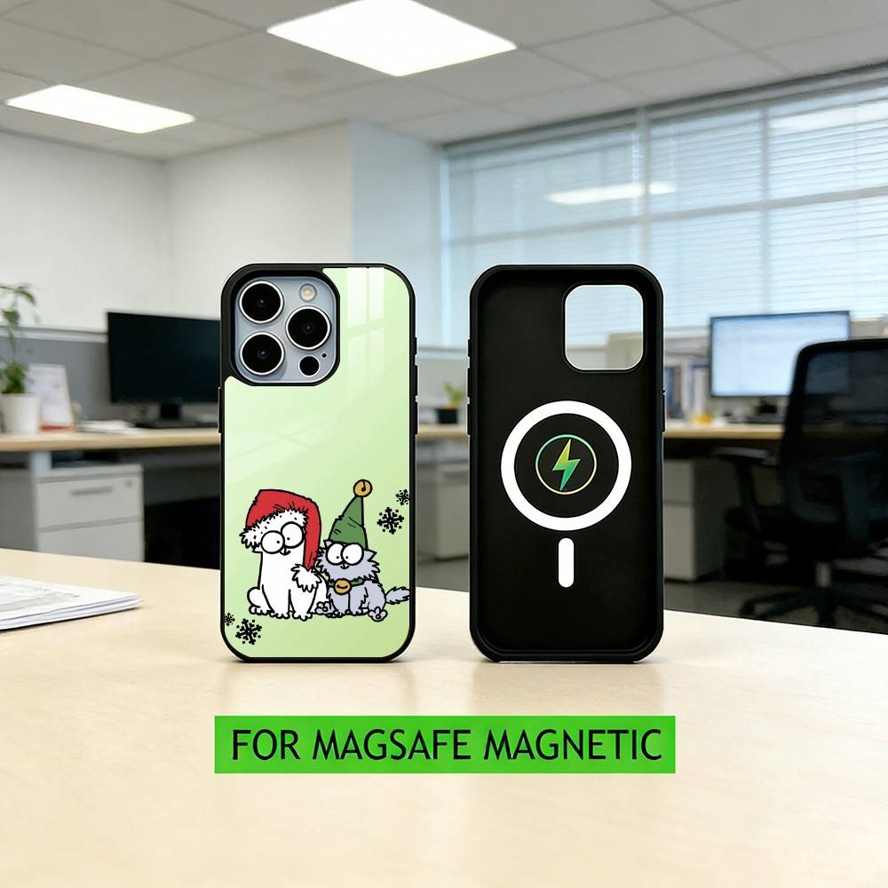 S-Simons And Cats-s Phone Case For iPhone17,16,15,14,13,12,11 Plus,Pro Magnetic For Magsafe Wireless Charging