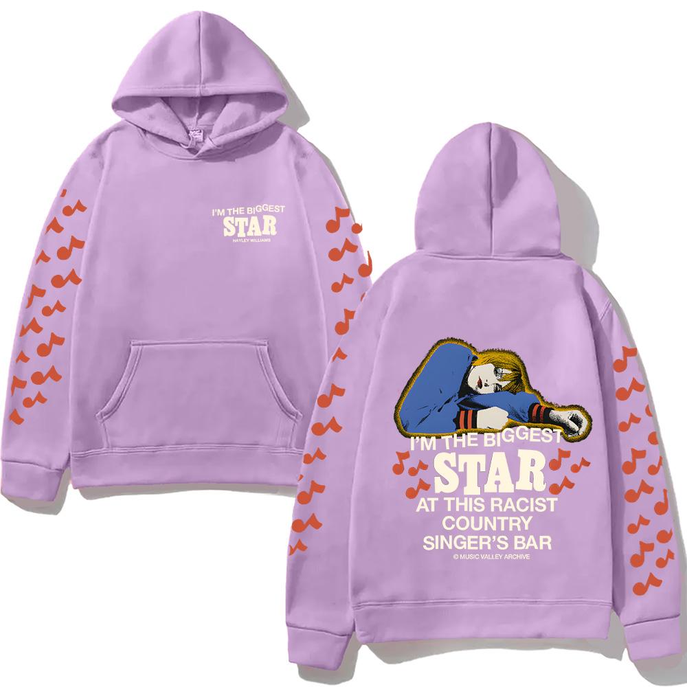 Biggest Star Hoodie 2026NEW Hayley Williams Comfortable Sweatshirts Sleeve Gothic Clothes Punk Soft Singer's Same Style Hoody