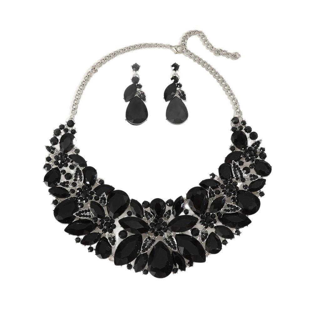 2026 Luxury Necklace Earrings Two-piece Full Diamond Fashion Chain Bridal Dress Wedding Banquet Accessories Women