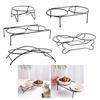 Metal Elevated Raised Bowls Stand Water and Food Bowls Non Feeding Dish Feeder Holder Rack for Puppy Food Dispenser Cats