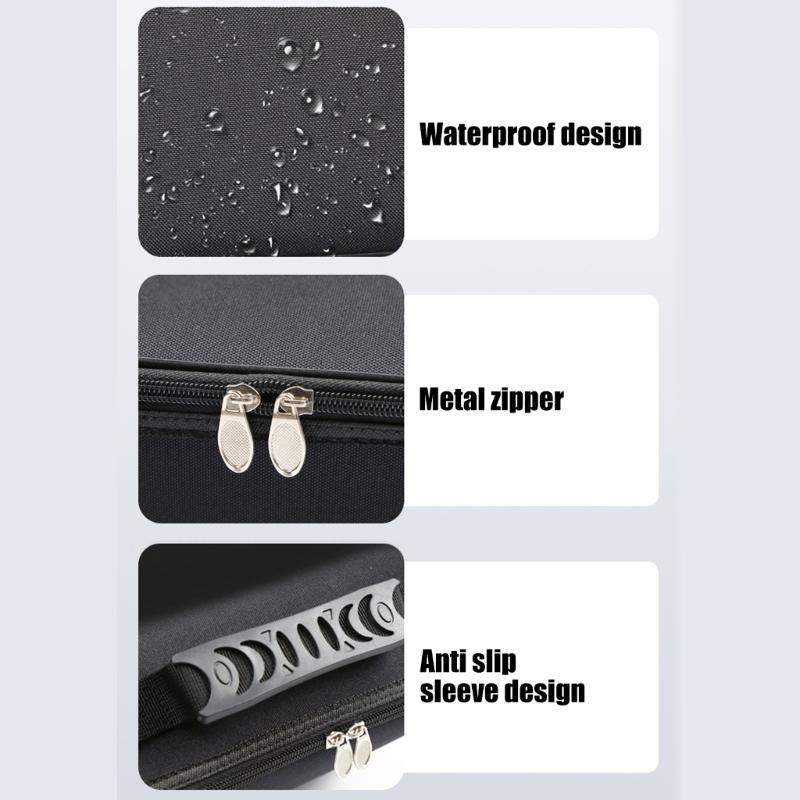 Black EV Cable Organizer Bag with Flame Retardant and Waterproof Properties for Car Accessories Holder Carrying Case