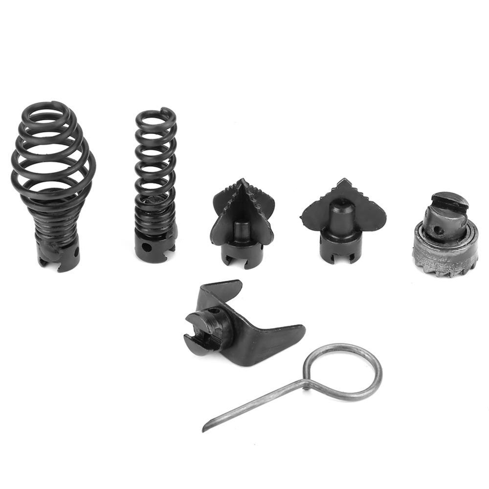 

7 шт. Чорна Дренажна Змія Насадка для Дрилі для Професійного Очищення Дренажів та Обслуговування Трубопроводів