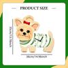 Cute Wall Clock Quiet with Swinging Tail Creative Lovely Puppy Hanging for Living Room