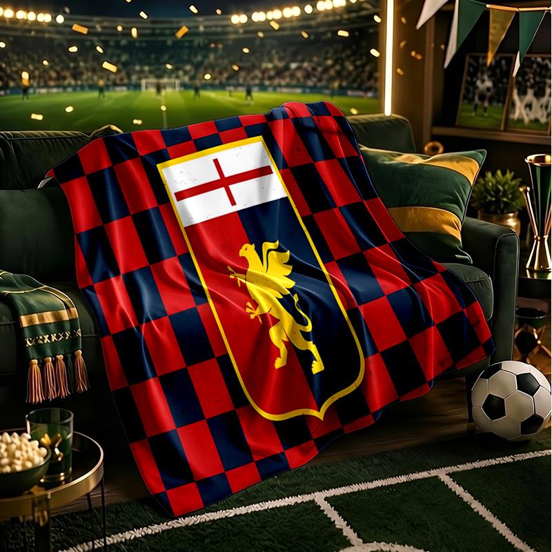 Löwen Schild Genua Decken Flanelldecken Plüsch für Sofa Bett Geschenke für Männer Frauen Reise Picknickdecke Weihnachts-Fan-Geschenke