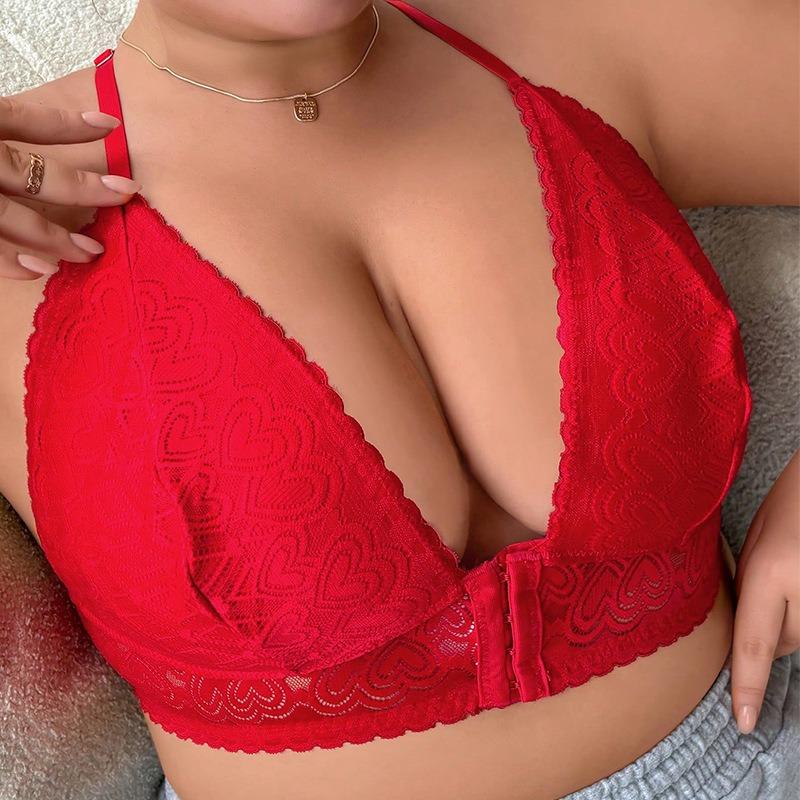 Plus Size Front Closure Push Up Bra Sexy Pure Desire Style