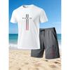 2026 Men's Short Sleeve Cotton T-Shirt round Neck Printed Summer Fashion Streetwear Hip Hop Loose Fit Casual Shirt