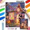 Mickey Mouse Candy Gingerbread House Oil Painting by Numbers Art Kit. Handmade Diy Painting Home Decoration Gifts